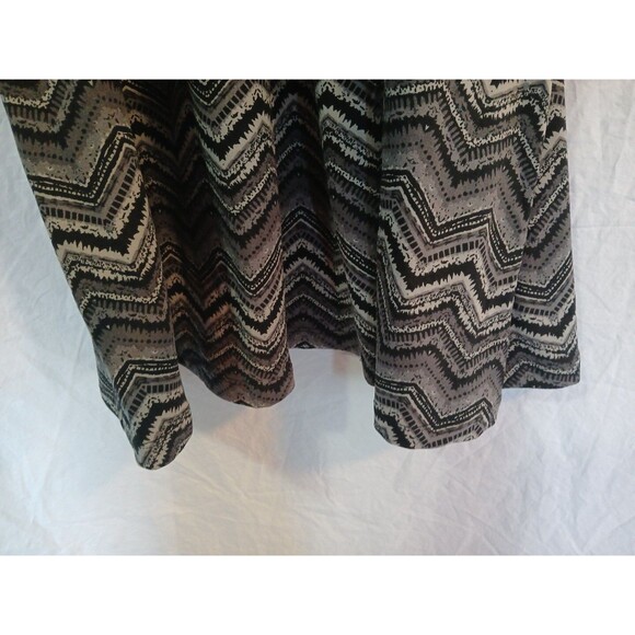 Sheila Rose Chevron Sun Dress Black-Grays Zig-Zag Womens Xlg Elastic Waist - Picture 11 of 16